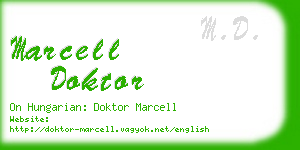 marcell doktor business card